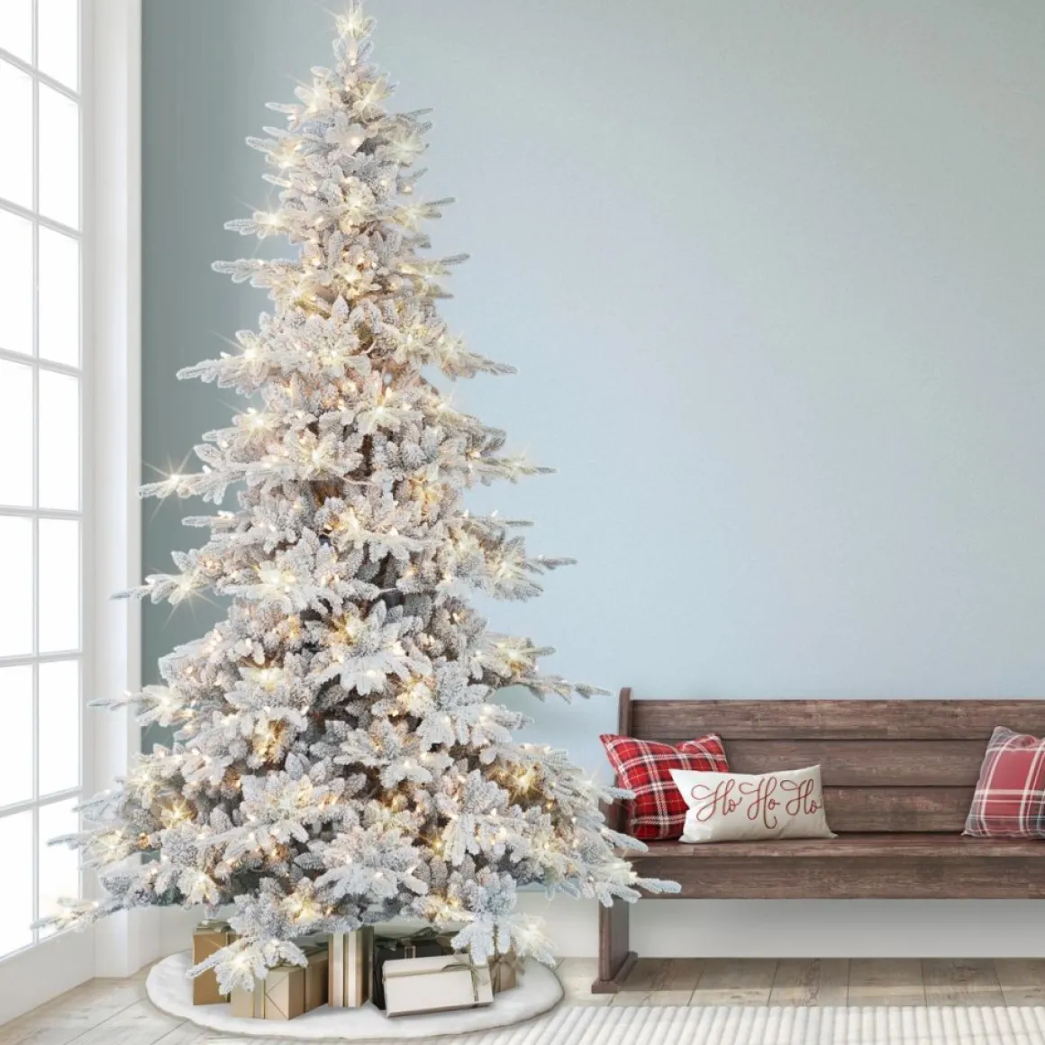Puleo International 9 Ft Pre-Lit Utah Fir Tree, 800 Ul Clear Lights