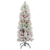 Puleo International 4.5' Multicolor Flocked Portland Pine Pencil Tree