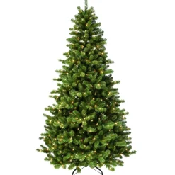 Puleo International 7.5' Pre-Lit Vancouver Spruce Christmas Tree