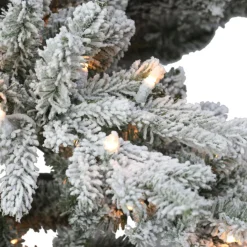 Puleo International 6.5' Prelit Flocked Utah Fir Tree 350 Clear Lights