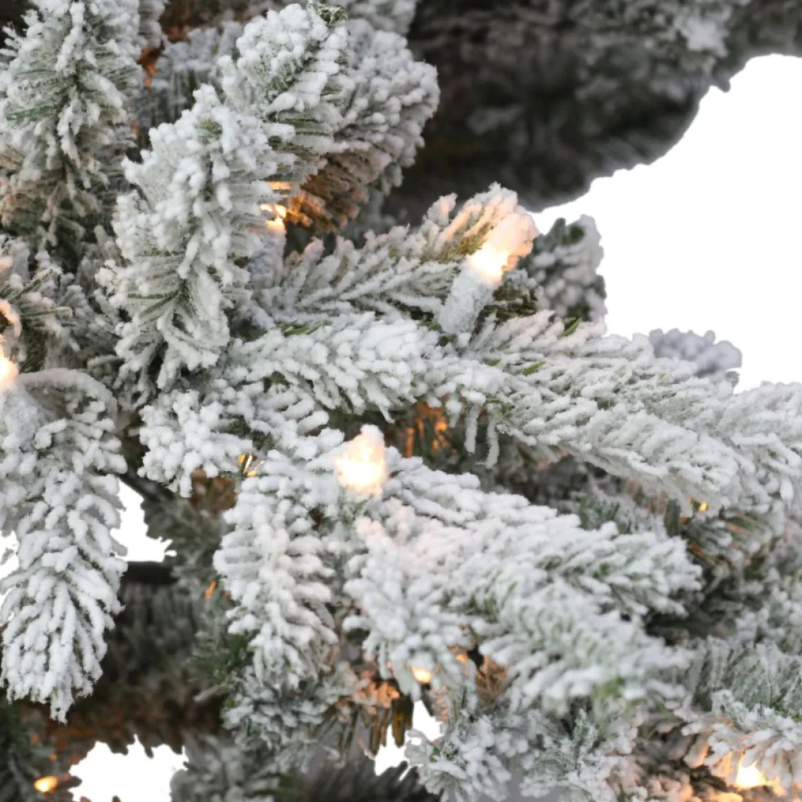 Puleo International 6.5' Prelit Flocked Utah Fir Tree 350 Clear Lights
