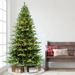 Puleo International 7.5' Pre-Lit Balsam Fir Christmas Tree