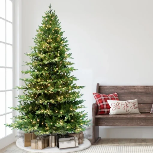 Puleo International 7.5' Pre-Lit Balsam Fir Christmas Tree