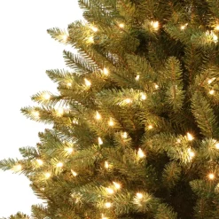 Puleo Intl. 7.5' Pre-Lit Franklin Fir Grand Artificial Christmas Tree