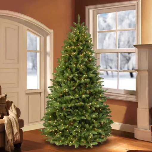 Puleo Intl. 7.5' Pre-Lit Franklin Fir Grand Artificial Christmas Tree