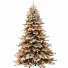 Puleo Intl. 6.5' Pre-Lit Royal Majestic Spruce Green Tree Flocked Tree