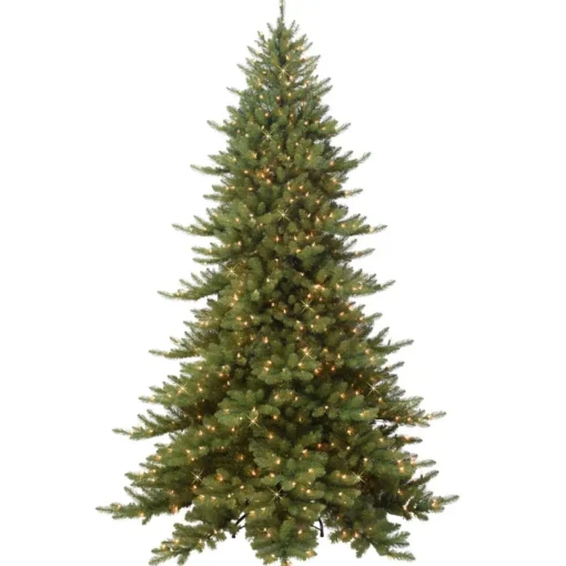 Puleo Intl. 9' Prelit Royal Fraser Fir Green Tree With Memory Tips