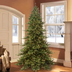 Puleo Intl. 9' Prelit Royal Fraser Fir Green Tree With Memory Tips