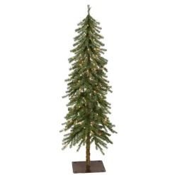 Puleo Intl. Pre-Lit 5' Alpine Artificial Christmas Tree, Green