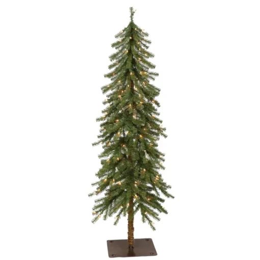 Puleo Intl. Pre-Lit 5' Alpine Artificial Christmas Tree, Green