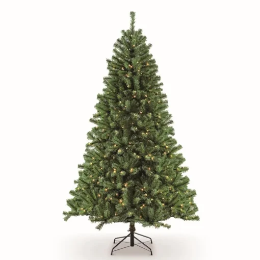 Puleo Intl. Pre-Lit 6.5' Northern Fir Artificial Christmas Tree, Green