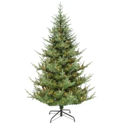 Puleo Intl. Pre-Lit 7.5' Spruce Artificial Christmas Tree, Green