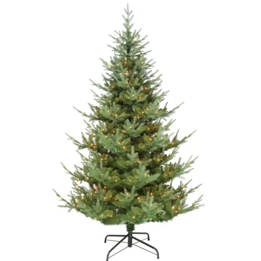 Puleo Intl. Pre-Lit 7.5' Spruce Artificial Christmas Tree, Green