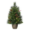 Puleo Intl. Prelit 2' Table Top Artificial Christmas Tree In Gold Base