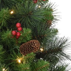 Puleo Intl. Prelit 2' Table Top Artificial Christmas Tree In Gold Base
