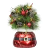 Puleo Intl. Pre-Lit Decorated 3' Artificial Christmas Bush In Sac Base