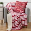 Sara B. Candy Cane Stripe Throw & Pillow Set