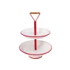 The Gerson Companies 19.3-Inch Metal Two-Tiered Serving Tray