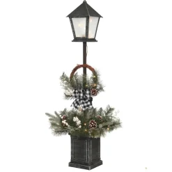 The Gerson Company 4' Pre-Lit Mixed Pine Lantern Pole Porch Tree
