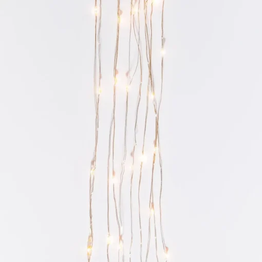 The Gerson Company 6' Warm White Led Light String Spray On Silver Wire