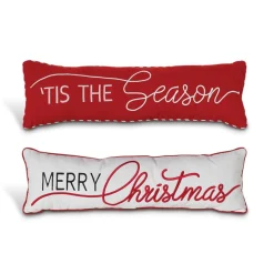 The Gerson Company Set Of 2 30" Fabric Holiday Design Pillows