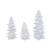 The Gerson Company Set Of 3 Resin White Glitter Winter Trees