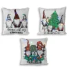 The Gerson Company Set Of 3 16" Lighted Fabric Gnome Design Pillow