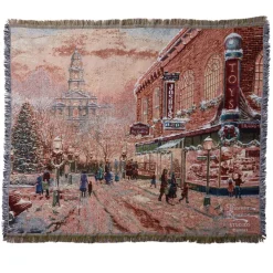 Thomas Kinkade Holiday Woven Tapestry Throw