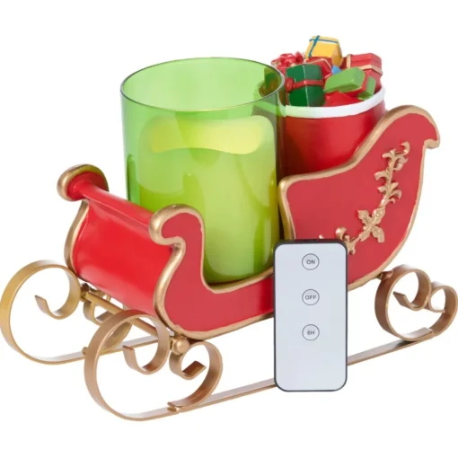Unmatched Led Sleigh Candle Holder With Flameless Candle