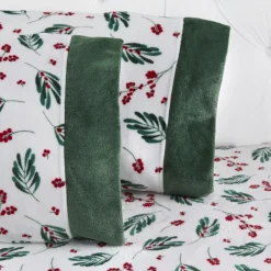 Warm & Cozy Glitter Hem Plush Sheet Set With Extra Pillowcases