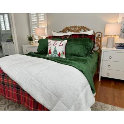 Warm & Cozy Glitter Hem Plush Sheet Set With Extra Pillowcases