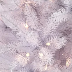White Franklin Fir 4-1/2' Artificial Christmas Tree With Clear Lights