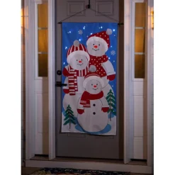 Wind And Weather Led Hanging Holiday Door Banner