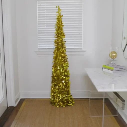 Winter Lane 6' Illuminated Slim Pop-Up Holiday Tree