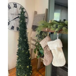 Winter Lane 6' Illuminated Slim Pop-Up Holiday Tree