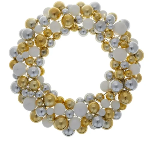 Winter Lane 24" Lighted 60-Led Ornament Wreath With 6-Hour Timer
