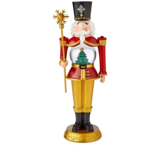 Winter Lane 13" Toy Soldier With Lit Water Globe