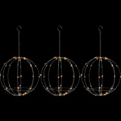 Winter Lane Collapsible Led Illuminated Spheres - Set Of 3