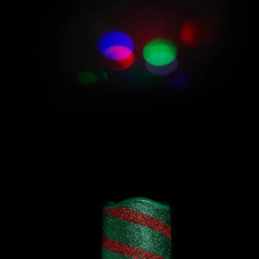 Winter Lane Holiday Glitter Projector Candle With Remote