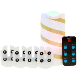 Winter Lane Holiday Glitter Projector Candle With Remote
