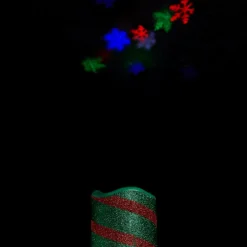 Winter Lane Holiday Glitter Projector Candle With Remote