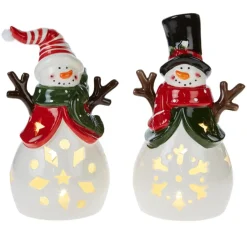 Winter Lane Illuminated Holiday Belly Figures 2-Pack