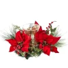 Winter Lane Led Poinsettia Candle Ring