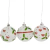 Winter Lane Oversized Led Ornaments With Timer - Set Of 3