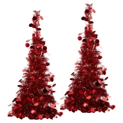Winter Lane 2-Pack 2' Pop-Up Tinsel Holiday Trees