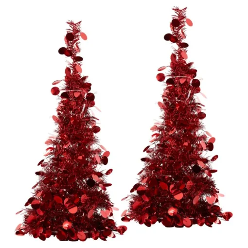 Winter Lane 2-Pack 2' Pop-Up Tinsel Holiday Trees