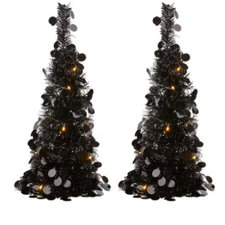 Winter Lane 2-Pack 2' Pop-Up Tinsel Holiday Trees