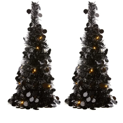 Winter Lane 2-Pack 2' Pop-Up Tinsel Holiday Trees