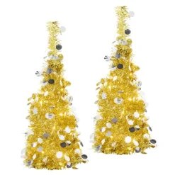 Winter Lane 2-Pack 2' Pop-Up Tinsel Holiday Trees