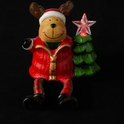 Winter Lane Set Of 3 Illuminated Dangle Sitters